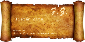 Fliszár Zita névjegykártya